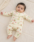 Newborn China Printed Waffle Knit 3-Piece Dress Set