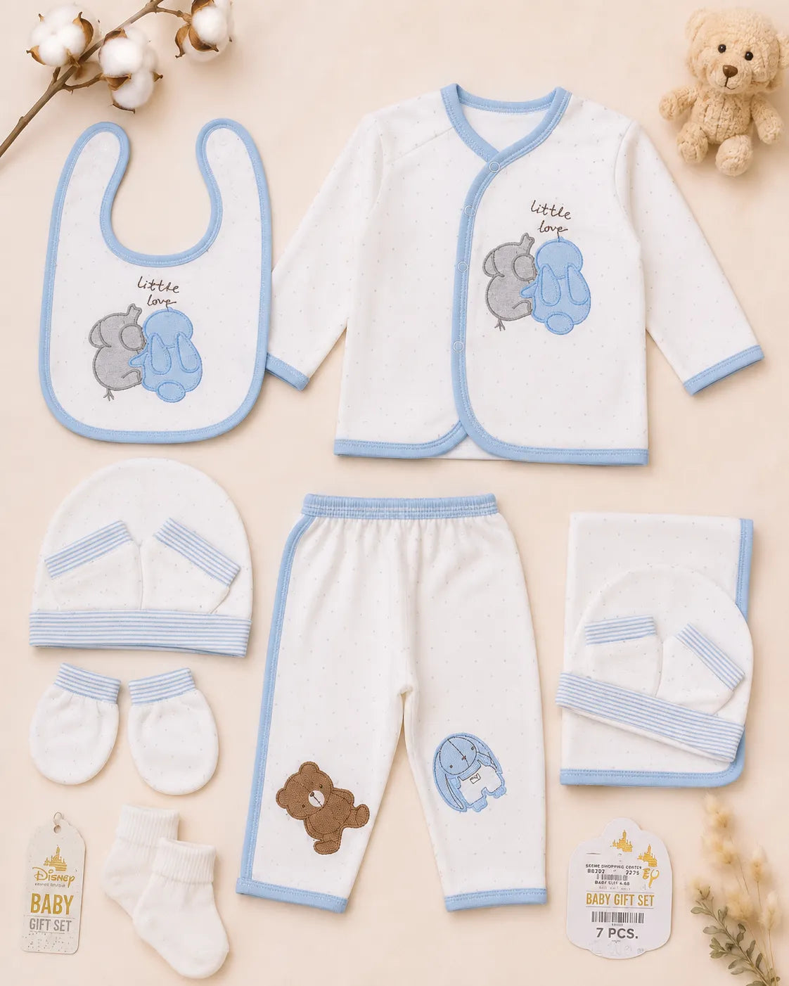 Disney Newborn 7 Pcs Baby Starter Gift Set