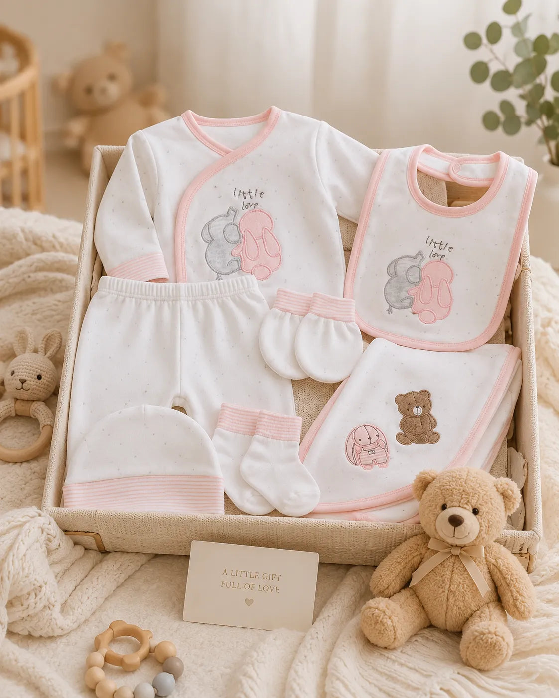 Disney Newborn 7 Pcs Baby Starter Gift Set